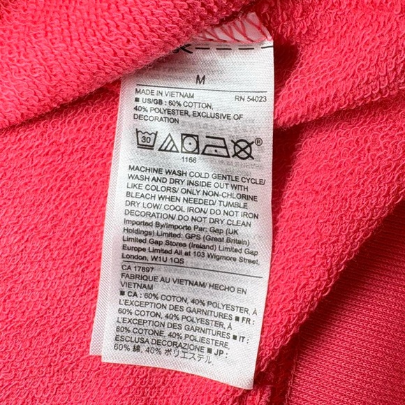GAP Women's Bright Pink Zip-Up Hoodie - Picture 5 of 6